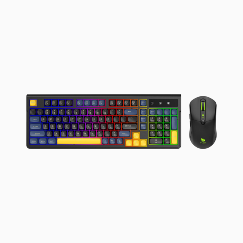 T-WOLF TF300 Dual Mode Wireless BT Keyboard and Mouse Combo