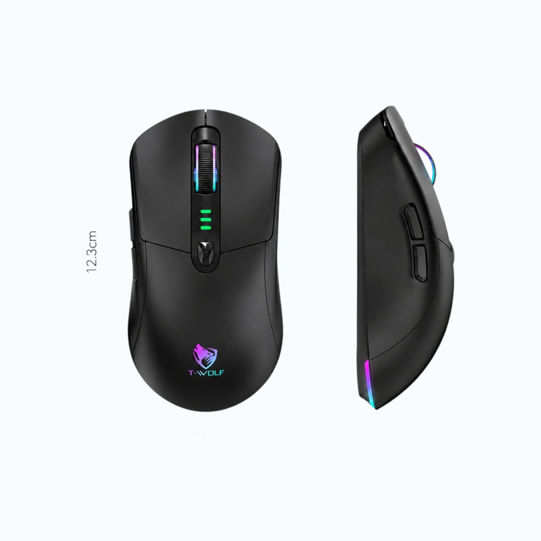 T-WOLF X5 Tri-Mode Wireless Gamer Mouse With RGB Backlit