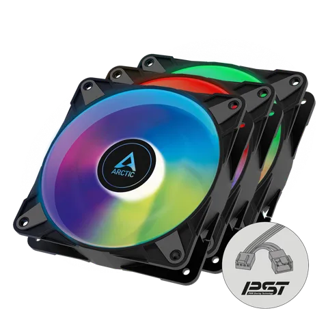 Arctic P12 PWM PST ARGB 120mm 3 in 1 Casing Fan