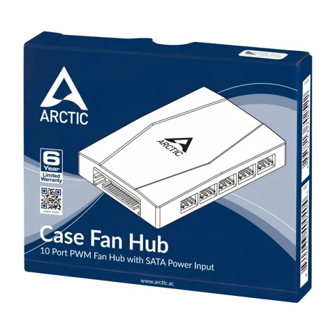 Arctic 10 Port PWM Case Fan Hub with SATA Power