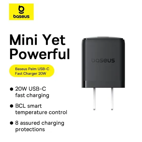 Baseus Charger Palm Series 20W PD Fast Charger 1x Type-c P10111603113-00