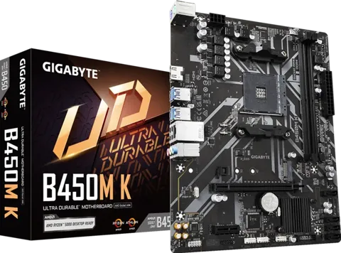 GIGABYTE B450M K AMD AM4 Micro ATX Motherboard