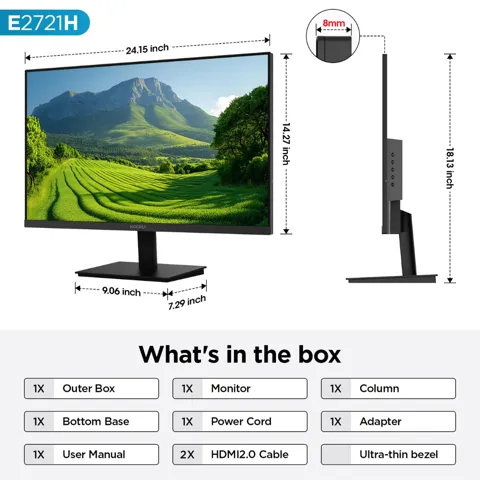KOORUI E2721H 1ms QHD IPS 27-Inch 120Hz Gaming Monitor