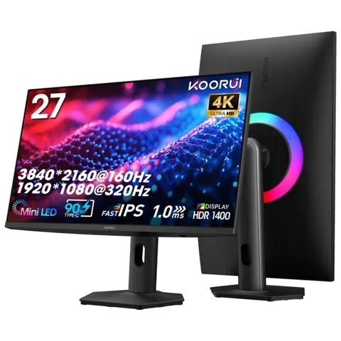 KOORUI S2741LM 27-inch UHD-160Hz/FHD-320Hz/ Dual-Mode IPS Gaming Monitor
