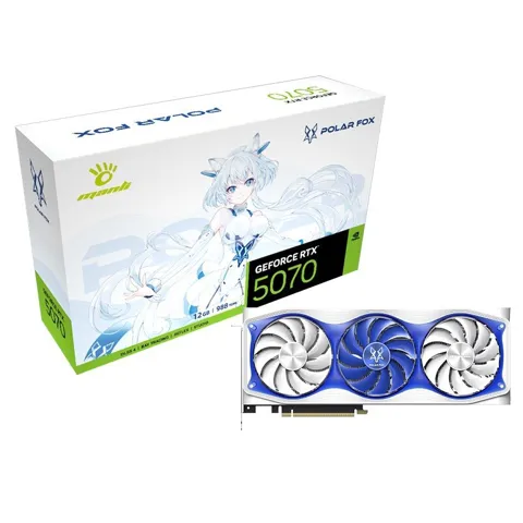 Manli Polar Fox GeForce RTX 5070 OC 12GB GDDR7 Graphics Card