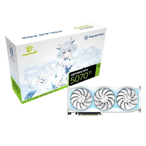Manli Polar Fox GeForce RTX 5070 Ti OC 16GB GDDR7 Graphics Card
