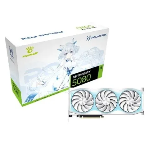 Manli Polar Fox V2 GeForce RTX 5080 OC 16GB GDDR7 Graphics Card