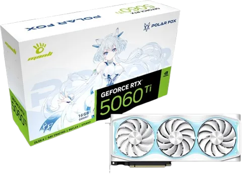 Manli Polar Fox GeForce RTX 5060 Ti OC Triple Fan 16GB GDDR7 Graphics Card