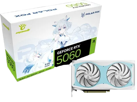 Manli Polar Fox GeForce RTX 5060  OC 8GB GDDR7 Graphics Card