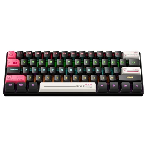ONIKUMA G55 61 Keys RGB Colorful Lighting Wired Gaming Mechanical Keyboard – Brown Switch