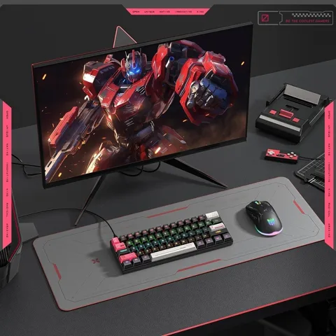 ONIKUMA G55 61 Keys RGB Colorful Lighting Wired Gaming Mechanical Keyboard – Brown Switch