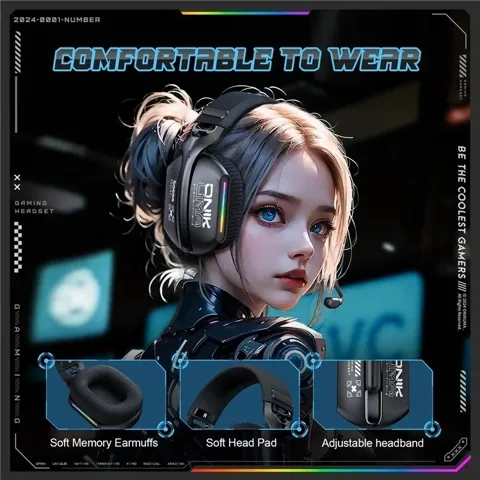 ONIKUMA GT808 Tri-Mode Ultra-Low Latency Wireless Gaming Headset