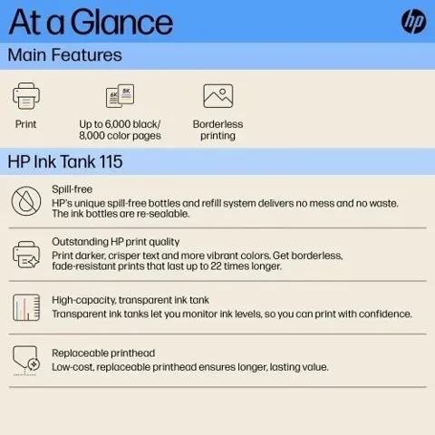 HP Ink Tank 115 Printer
