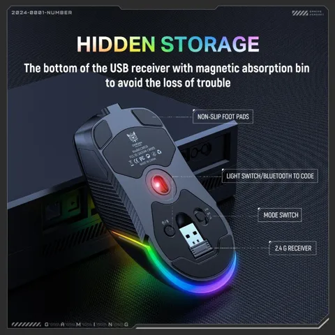 ONIKUMA CW928 Tri-Mode 2.4Ghz Gaming Mouse