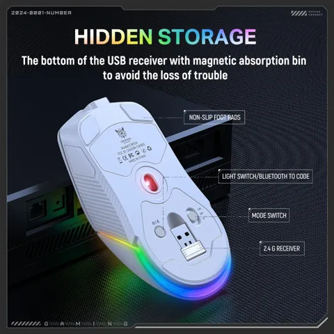 ONIKUMA CW928 Tri-Mode 2.4Ghz Gaming Mouse