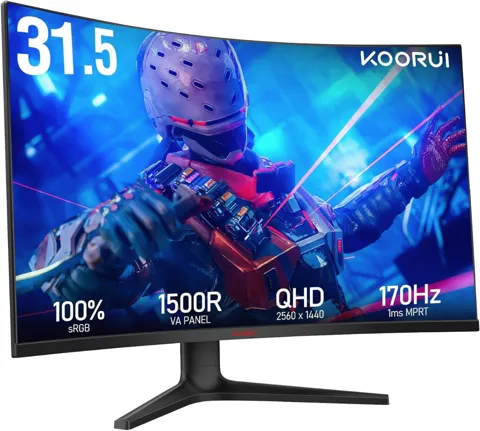KOORUI G3221SC 32-Inch QHD 2K Wide Display Curved Gaming Monitor
