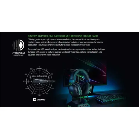 Razer BlackShark V2 Black Wired Gaming Headphone With USB Sound Card