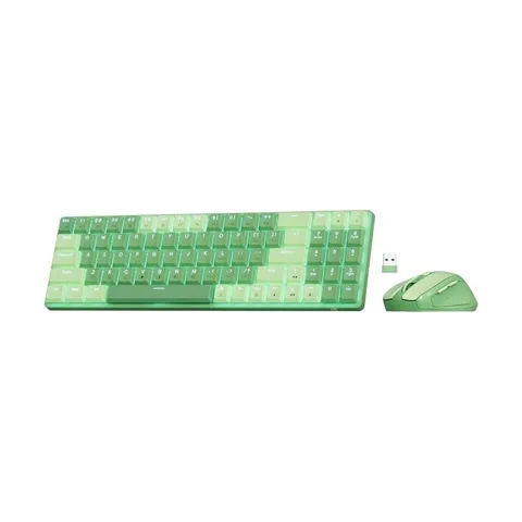 Redragon BS8772 Wireless Herb Green Mechanical Gaming Keyboard & Mouse Combo
